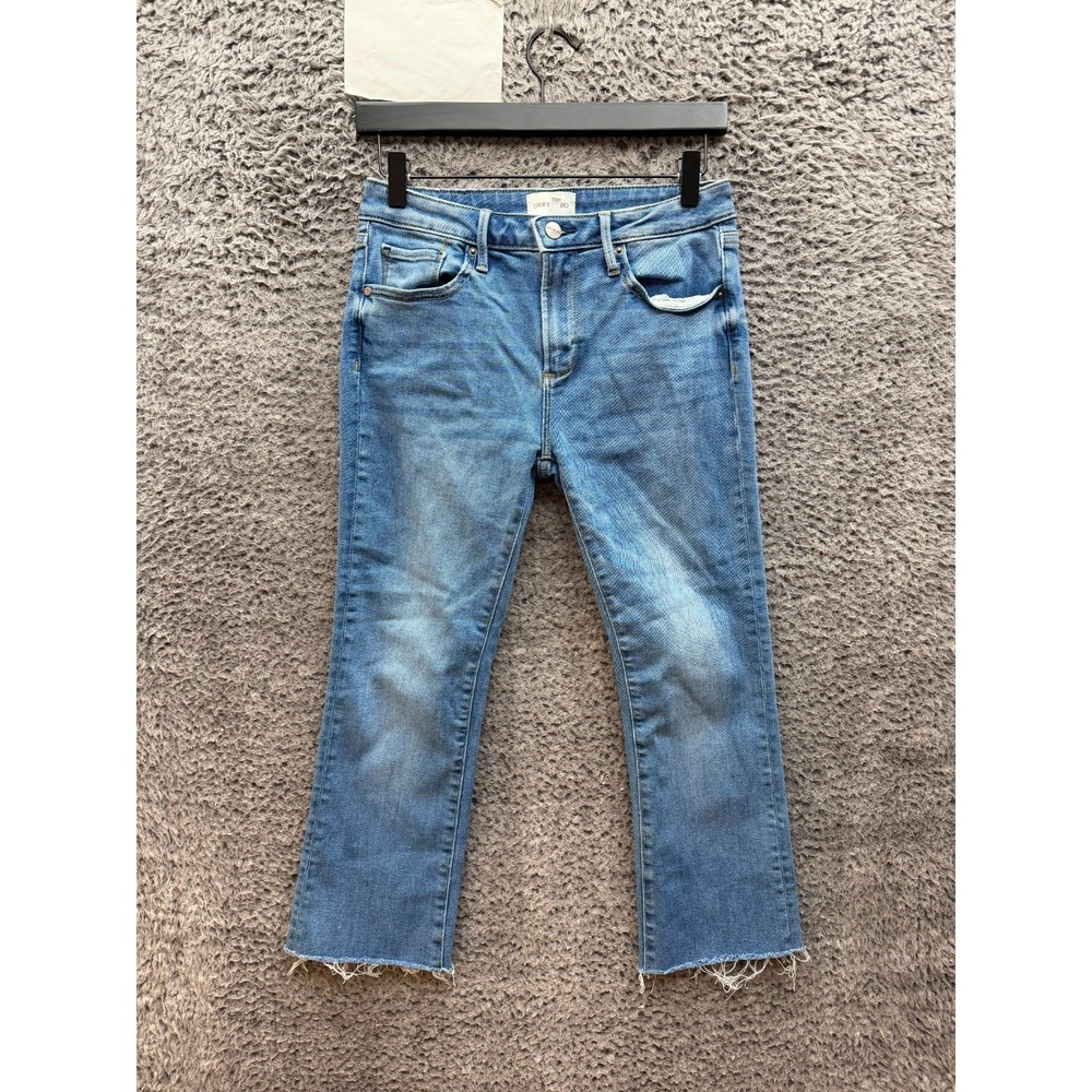 Driftwood Kelly Cropped Bootcut Denim Jeans Medium Wash Blue Womens Size 26 x 31